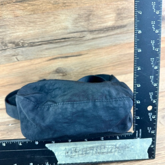 Baggu Black Nylon Micro Crescent Shoulder Bag Minimalist - Picture 7 of 9